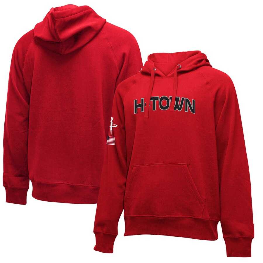 NBA Houston Rockets New Era 201920 City Edition Pullover Hoodie Red